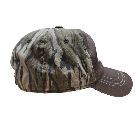 Mossy Oak Baseball Ball Cap Hat Logo Camo Brown Strapback One Size PreOwned - Picture 3 of 7